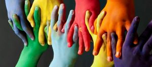 Gekleurde handen